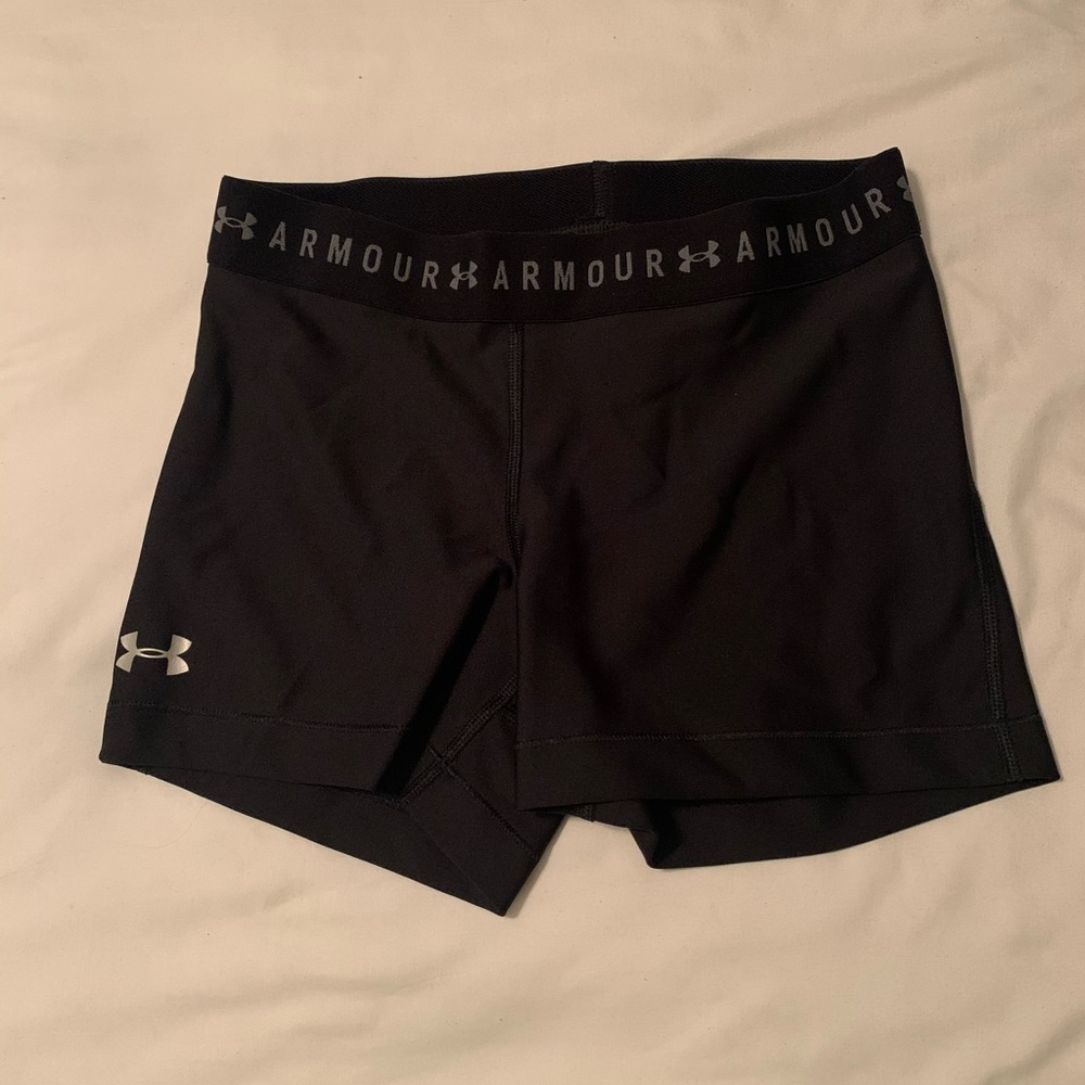 black under armour spandex compression shorts